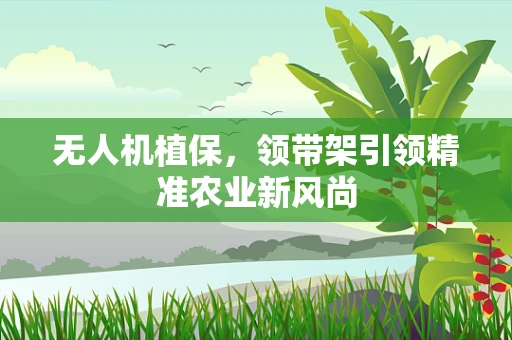 无人机植保，领带架引领精准农业新风尚