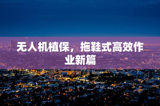 无人机植保，拖鞋式高效作业新篇