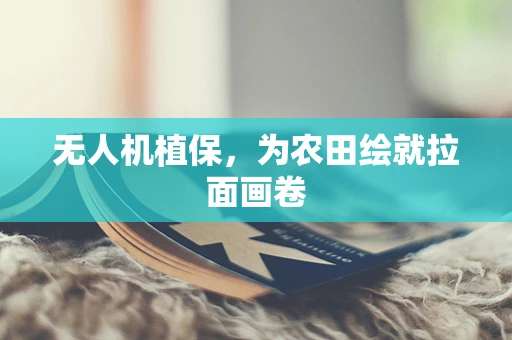无人机植保，为农田绘就拉面画卷