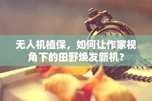 无人机植保，如何让作家视角下的田野焕发新机？