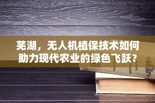 芜湖，无人机植保技术如何助力现代农业的绿色飞跃？