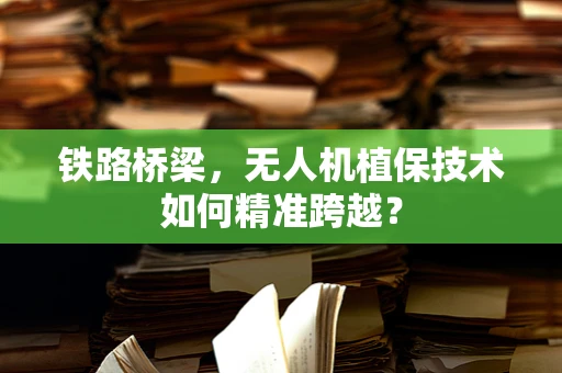 铁路桥梁，无人机植保技术如何精准跨越？