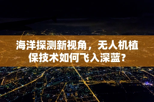 海洋探测新视角，无人机植保技术如何飞入深蓝？