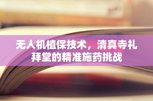 无人机植保技术，清真寺礼拜堂的精准施药挑战