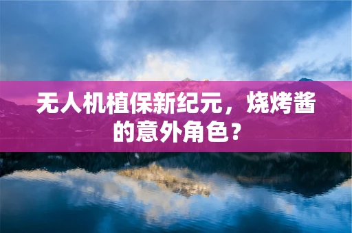 无人机植保新纪元，烧烤酱的意外角色？