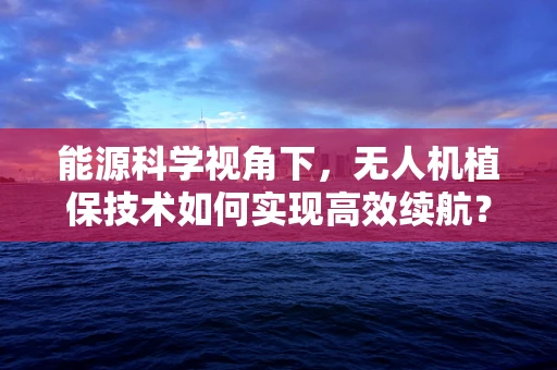 能源科学视角下，无人机植保技术如何实现高效续航？