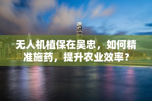 无人机植保在吴忠，如何精准施药，提升农业效率？
