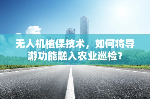 无人机植保技术，如何将导游功能融入农业巡检？