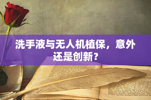 洗手液与无人机植保，意外还是创新？