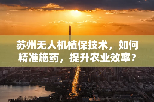 苏州无人机植保技术，如何精准施药，提升农业效率？