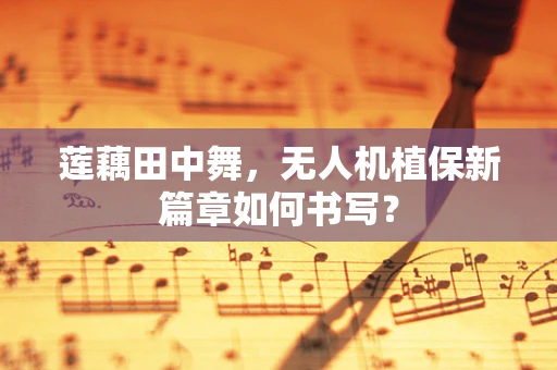 莲藕田中舞，无人机植保新篇章如何书写？