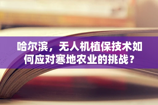 哈尔滨，无人机植保技术如何应对寒地农业的挑战？