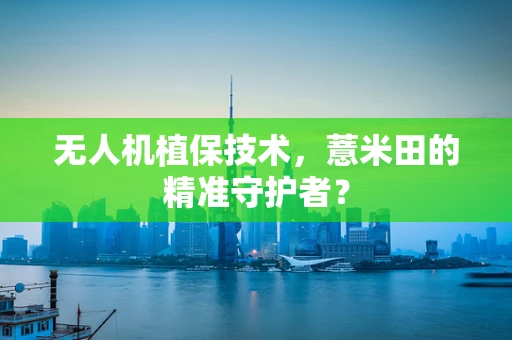 无人机植保技术，薏米田的精准守护者？