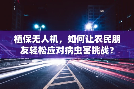 植保无人机，如何让农民朋友轻松应对病虫害挑战？
