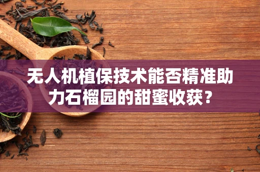 无人机植保技术能否精准助力石榴园的甜蜜收获？