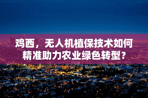 鸡西，无人机植保技术如何精准助力农业绿色转型？
