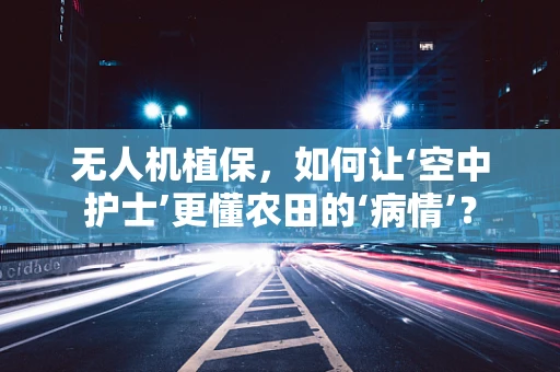 无人机植保，如何让‘空中护士’更懂农田的‘病情’？