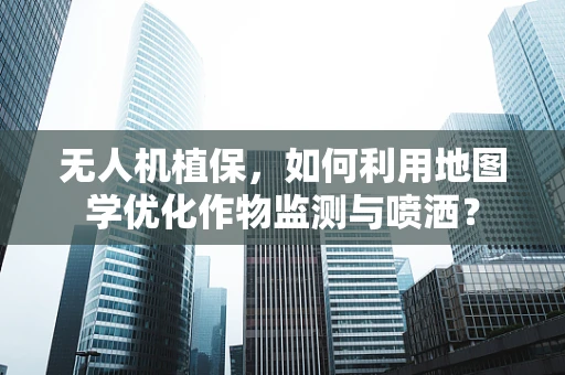 无人机植保，如何利用地图学优化作物监测与喷洒？