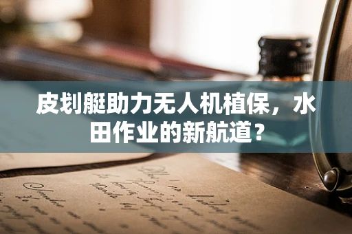 皮划艇助力无人机植保，水田作业的新航道？