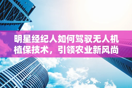 明星经纪人如何驾驭无人机植保技术，引领农业新风尚？