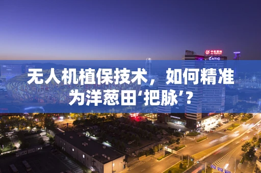 无人机植保技术，如何精准为洋葱田‘把脉’？