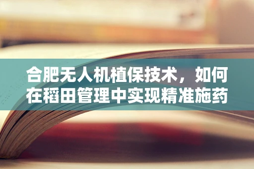 合肥无人机植保技术，如何在稻田管理中实现精准施药与高效监测？