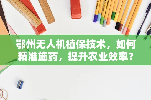 鄂州无人机植保技术，如何精准施药，提升农业效率？