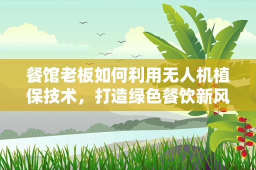 餐馆老板如何利用无人机植保技术，打造绿色餐饮新风尚？