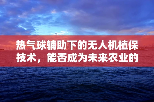 热气球辅助下的无人机植保技术，能否成为未来农业的空中新秀？