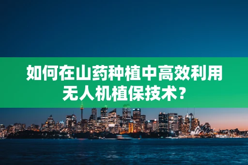 如何在山药种植中高效利用无人机植保技术？
