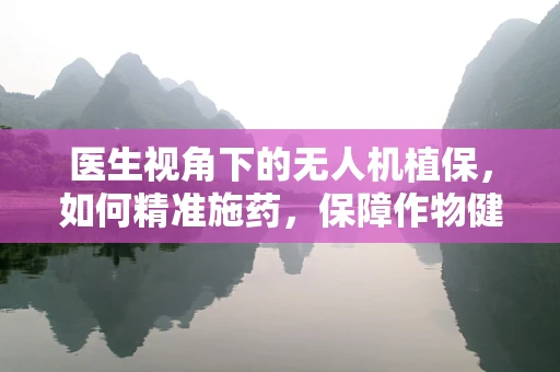 医生视角下的无人机植保，如何精准施药，保障作物健康？