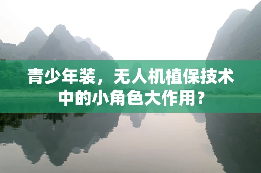 青少年装，无人机植保技术中的小角色大作用？