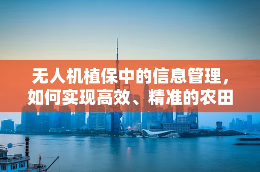 无人机植保中的信息管理，如何实现高效、精准的农田监控？