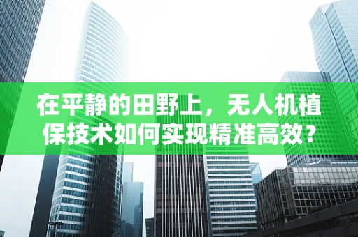 在平静的田野上，无人机植保技术如何实现精准高效？