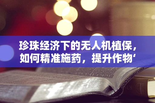 珍珠经济下的无人机植保，如何精准施药，提升作物‘珍珠’般品质？