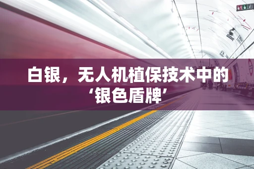 白银，无人机植保技术中的‘银色盾牌’