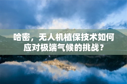哈密，无人机植保技术如何应对极端气候的挑战？