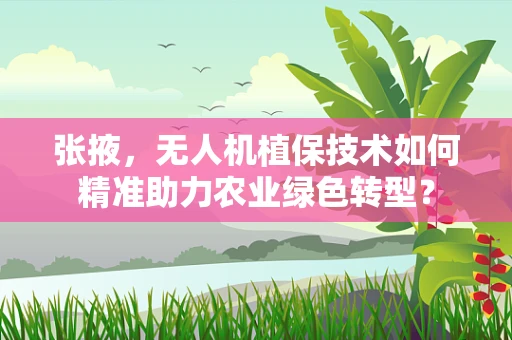 张掖，无人机植保技术如何精准助力农业绿色转型？