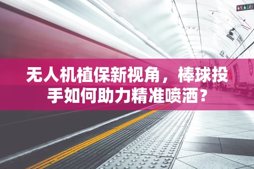 无人机植保新视角，棒球投手如何助力精准喷洒？