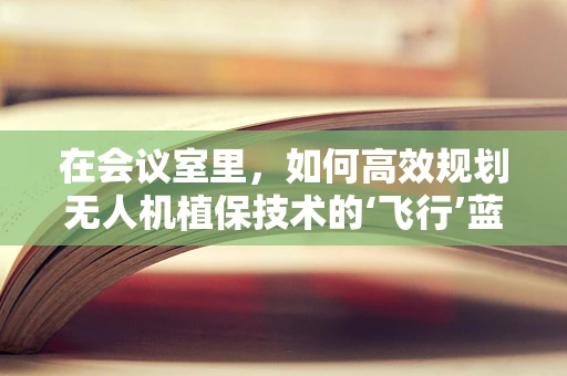 在会议室里，如何高效规划无人机植保技术的‘飞行’蓝图？