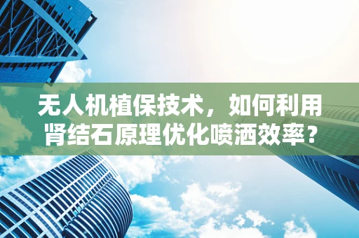 无人机植保技术，如何利用肾结石原理优化喷洒效率？