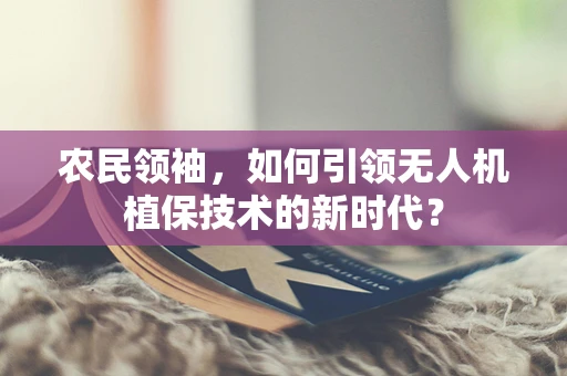 农民领袖，如何引领无人机植保技术的新时代？