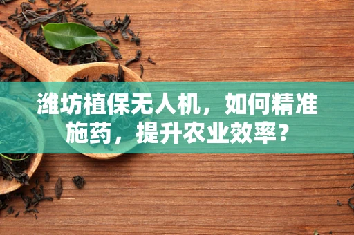 潍坊植保无人机，如何精准施药，提升农业效率？