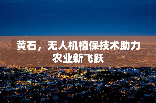 黄石，无人机植保技术助力农业新飞跃