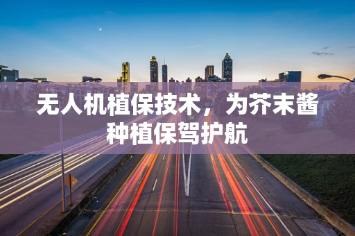 无人机植保技术，为芥末酱种植保驾护航