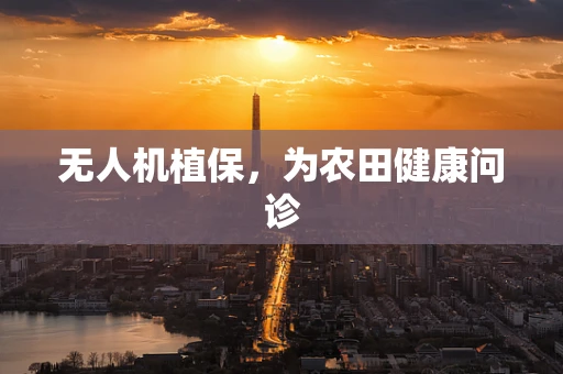 无人机植保，为农田健康问诊