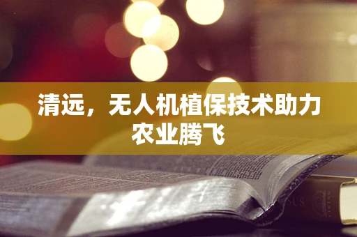 清远，无人机植保技术助力农业腾飞