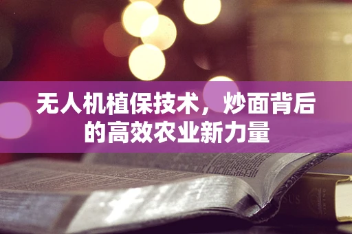 无人机植保技术，炒面背后的高效农业新力量