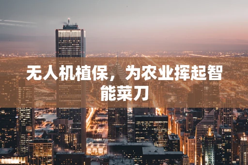 无人机植保，为农业挥起智能菜刀