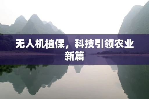 无人机植保，科技引领农业新篇